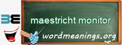 WordMeaning blackboard for maestricht monitor